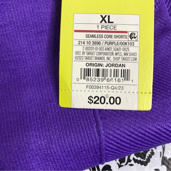 NWT All in Motion : size XL : purple high waist 6” seamless core workout shorts - Picture 15 of 15